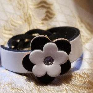 Leather Treaty “Flower Power” Bracelet Bangle